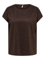 Carmakoma CARMOSTER GLITTER S/S TOP JRS NOOS