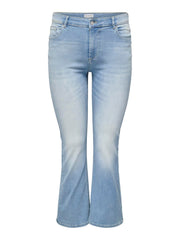 Carmakoma CARWILLY LIFE HW FLARED DNM TAI467 NOOS Blauw - OAK Fashion Noordwolde
