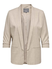 Carmakoma CARELLY 3/4 LIFE BLAZER TLR NOOS Grijs - OAK Fashion Noordwolde