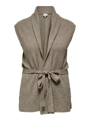 Carmakoma CARKATIA SL RIB WRAP VEST KNT Grijs - OAK Fashion Noordwolde