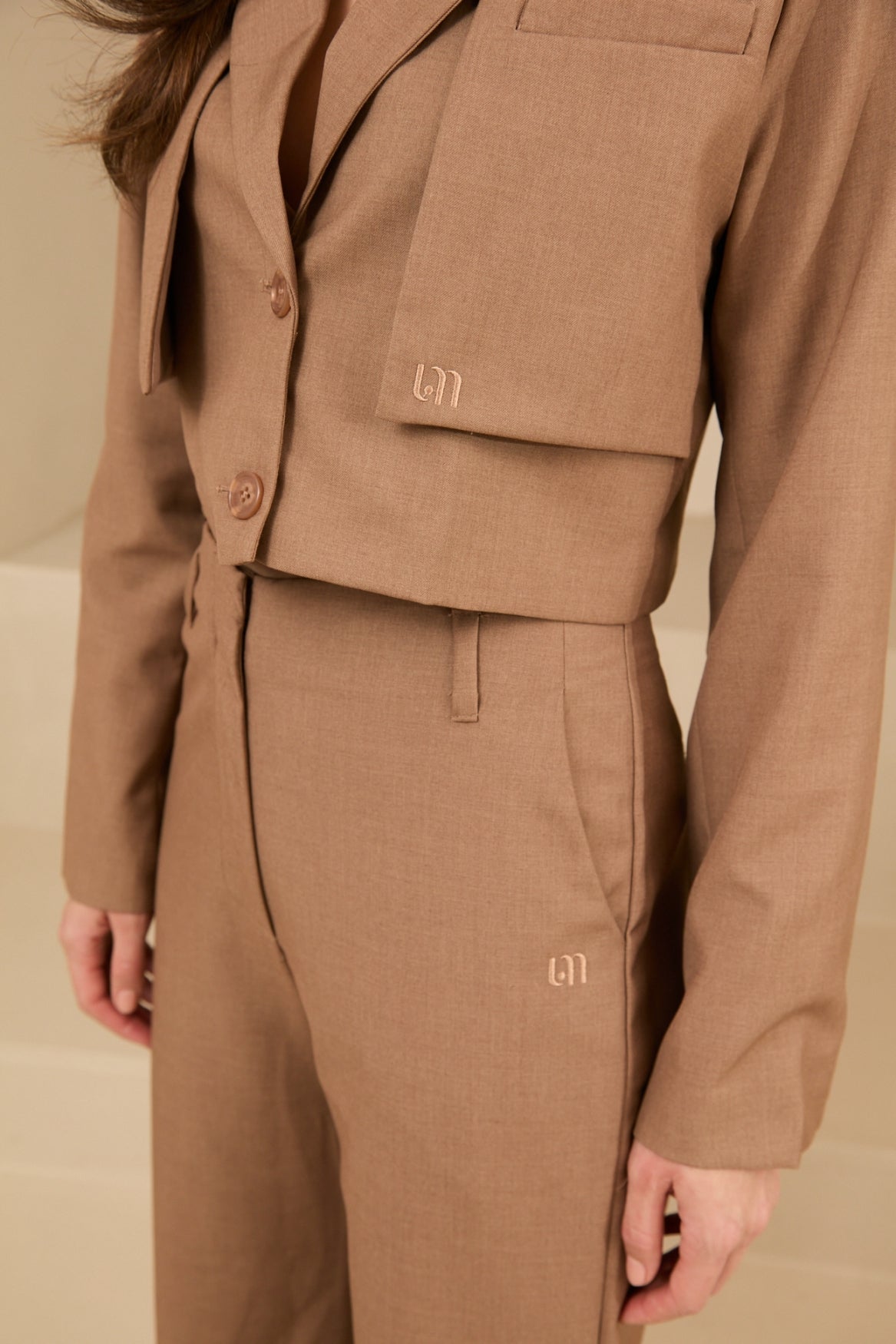 Lofty Manner Blazer Donja Bruin - OAK Fashion Noordwolde