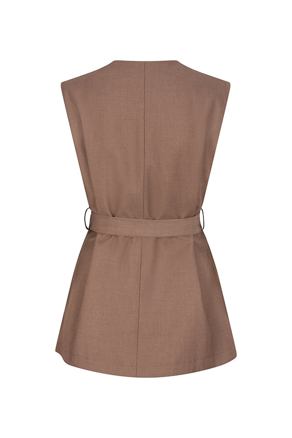 Lofty Manner Gilet Aalya Bruin - OAK Fashion Noordwolde