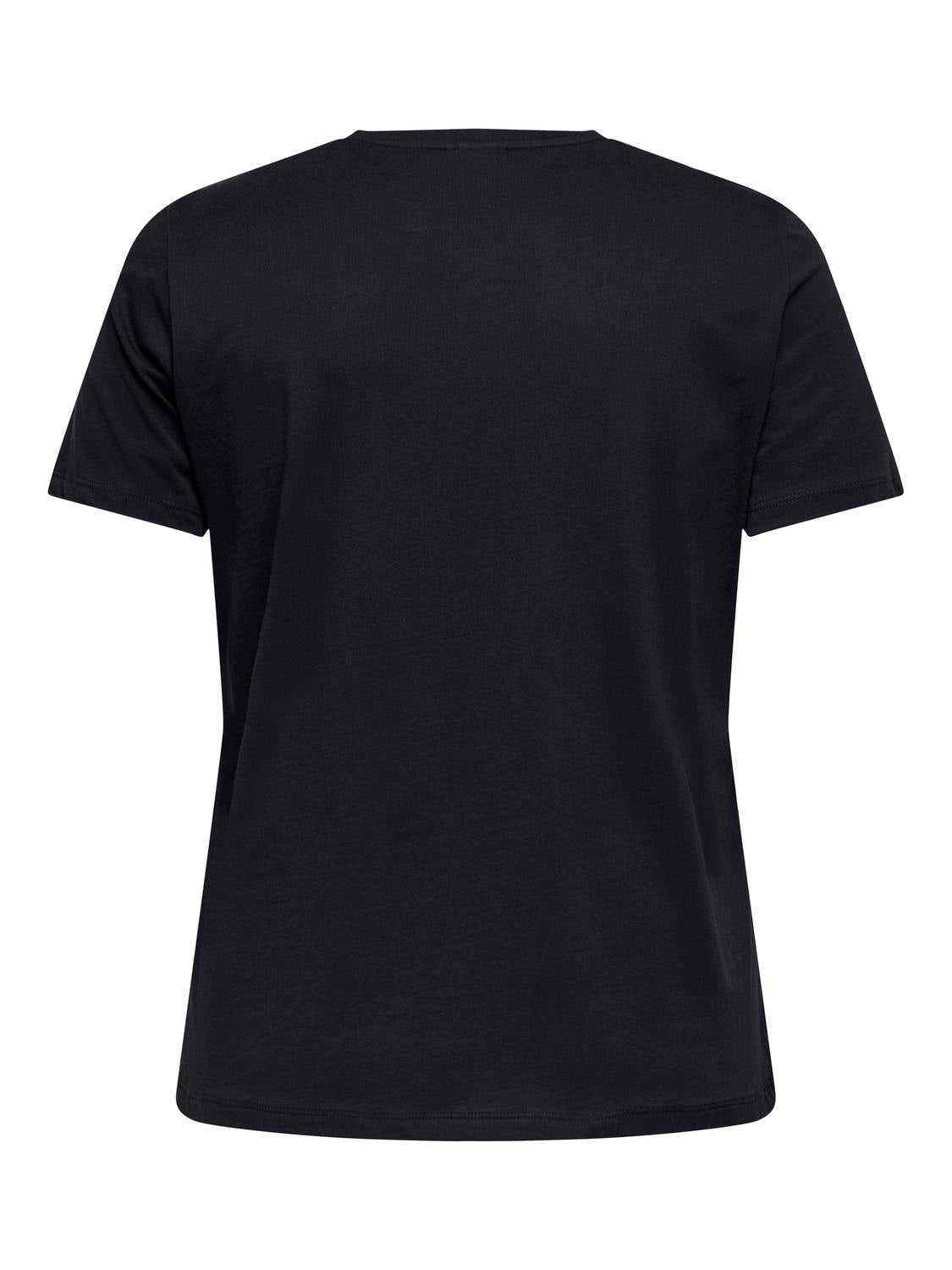 Carmakoma CARKITA LIFE SS JEANS TEE JRS Zwart - OAK Fashion Noordwolde