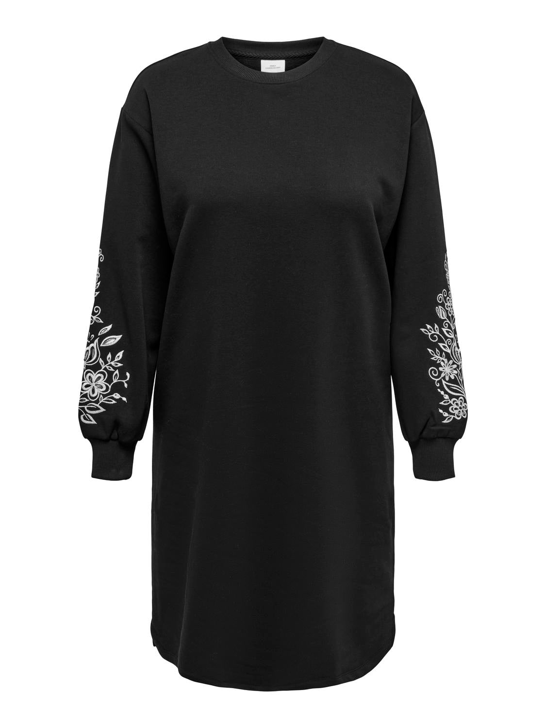 Carmakoma CARJENNA LS O-NECK SWEAT DRESS SWT Zwart - OAK Fashion Noordwolde