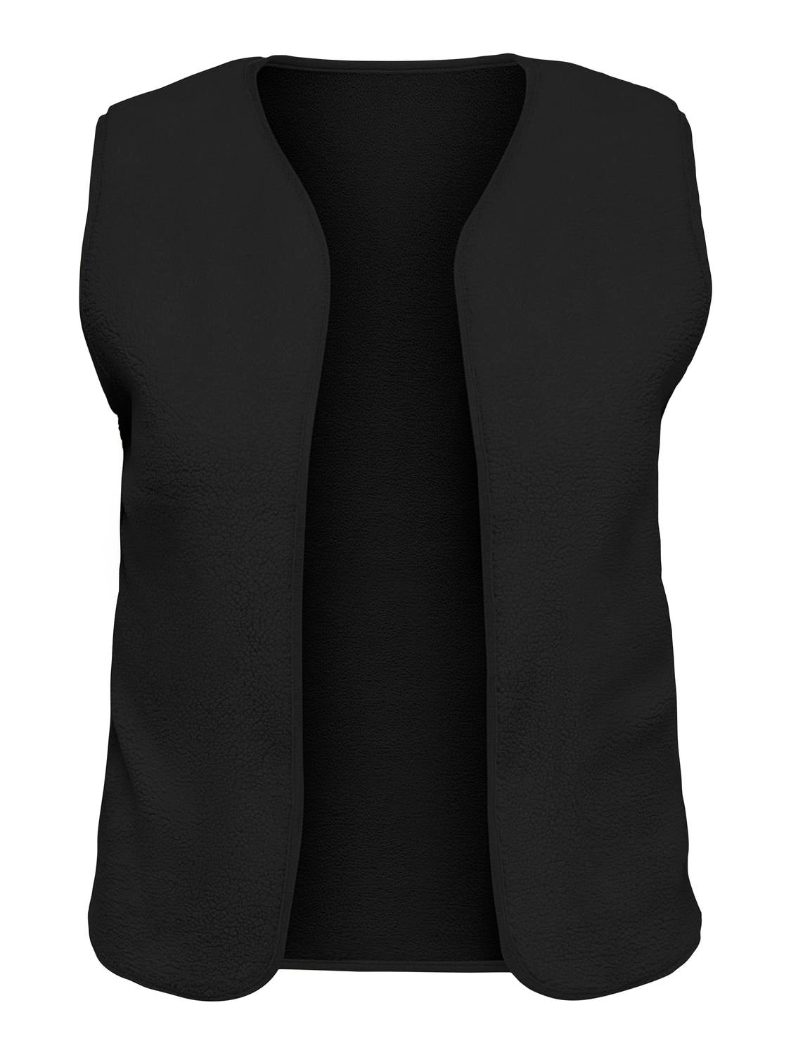 Carmakoma CARBELISA TEDDY WAISTCOAT JRS Zwart - OAK Fashion Noordwolde