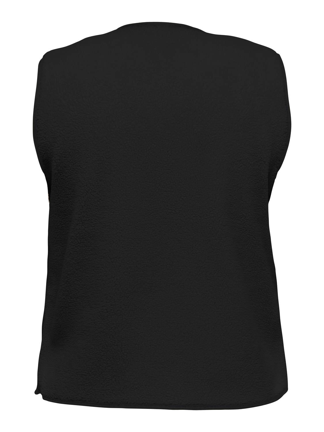 Carmakoma CARBELISA TEDDY WAISTCOAT JRS Zwart - OAK Fashion Noordwolde