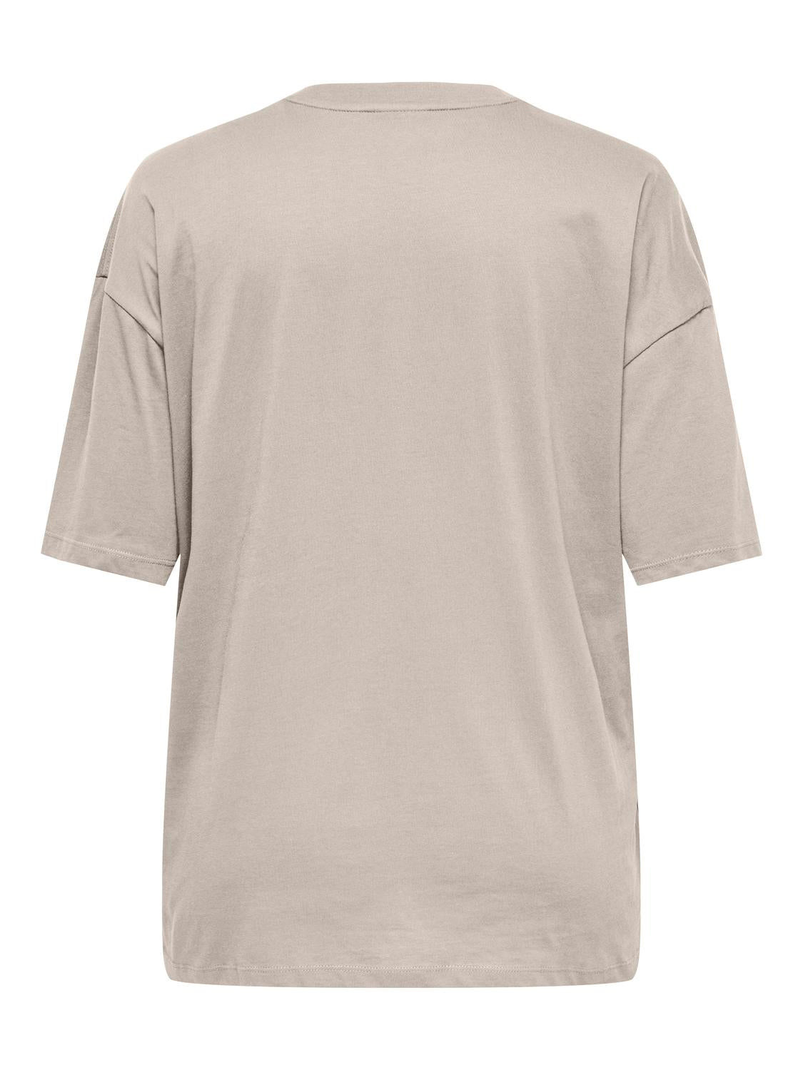 Carmakoma CARKOURTNEY LIFE SS O-NECK REG TEE JRS Grijs - OAK Fashion Noordwolde