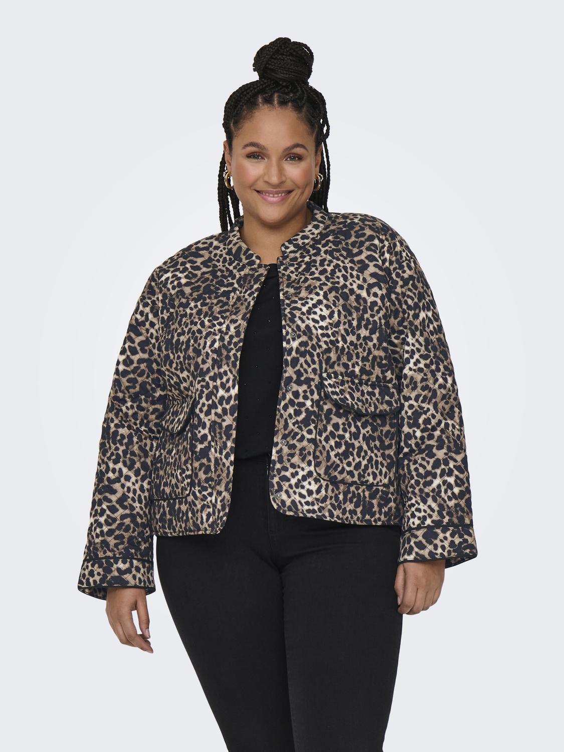 Carmakoma CARHALLIE QUILTED JACKET OTW Grijs - OAK Fashion Noordwolde