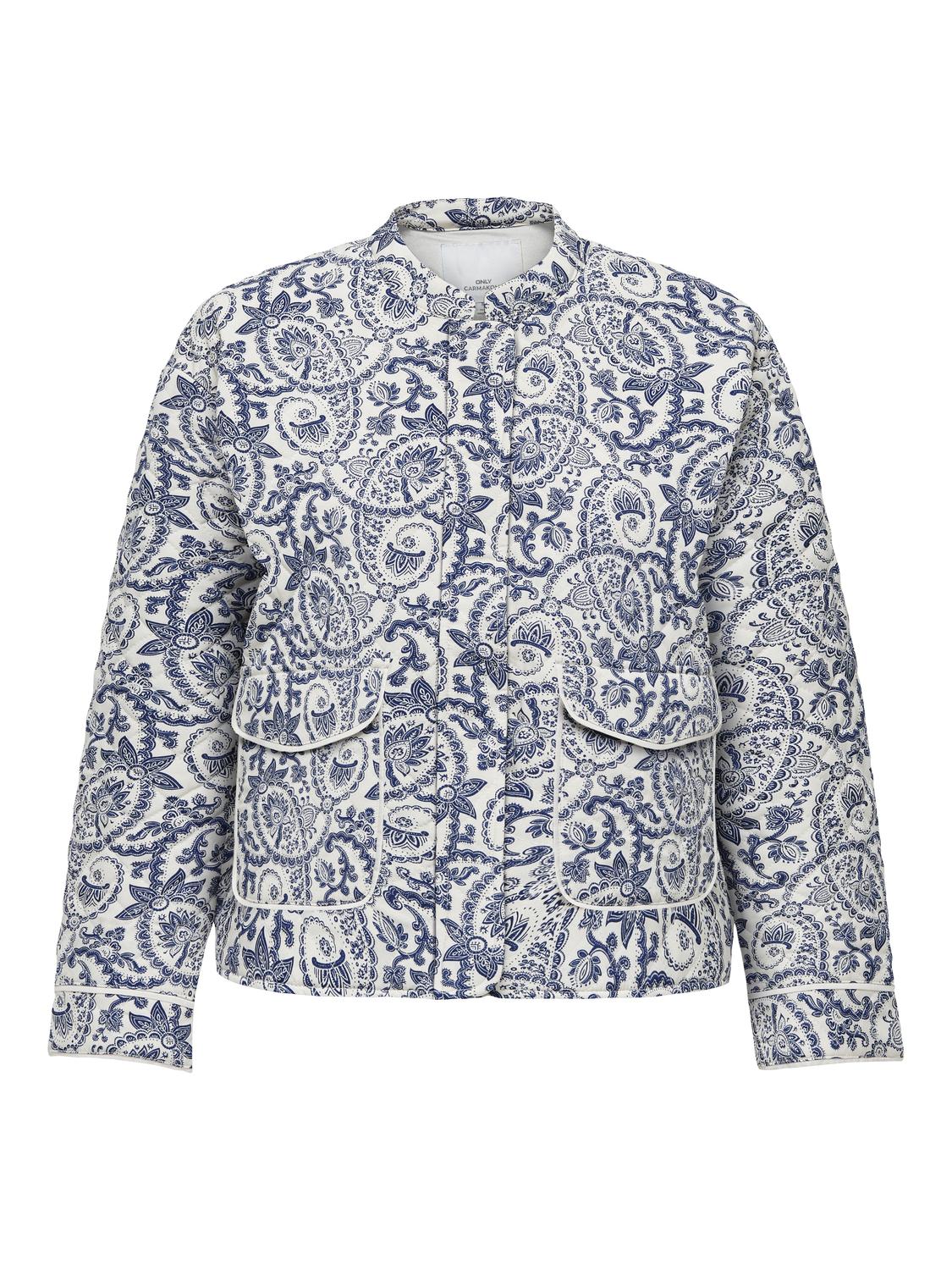 Carmakoma CARHALLIE QUILTED JACKET OTW Wit - OAK Fashion Noordwolde