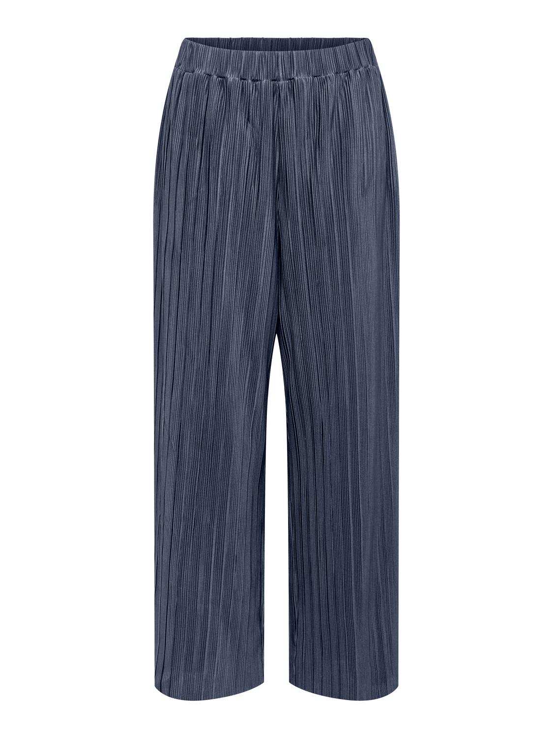 Carmakoma CARRAVENNA PLISSE PANT JRS NOOS Blauw - OAK Fashion Noordwolde