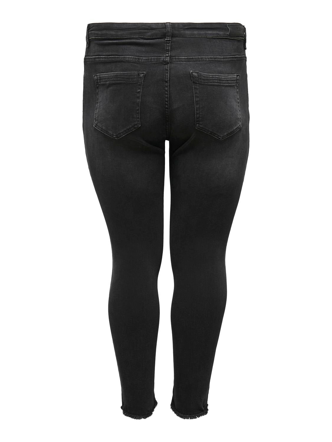 Carmakoma CARWILLY REG ANK SKINNY JEANS BLACK NOOS Zwart - OAK Fashion Noordwolde