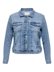 Carmakoma CARWESPA LS JACKET LIGHT BLUE DNM NOOS Blauw - OAK Fashion Noordwolde