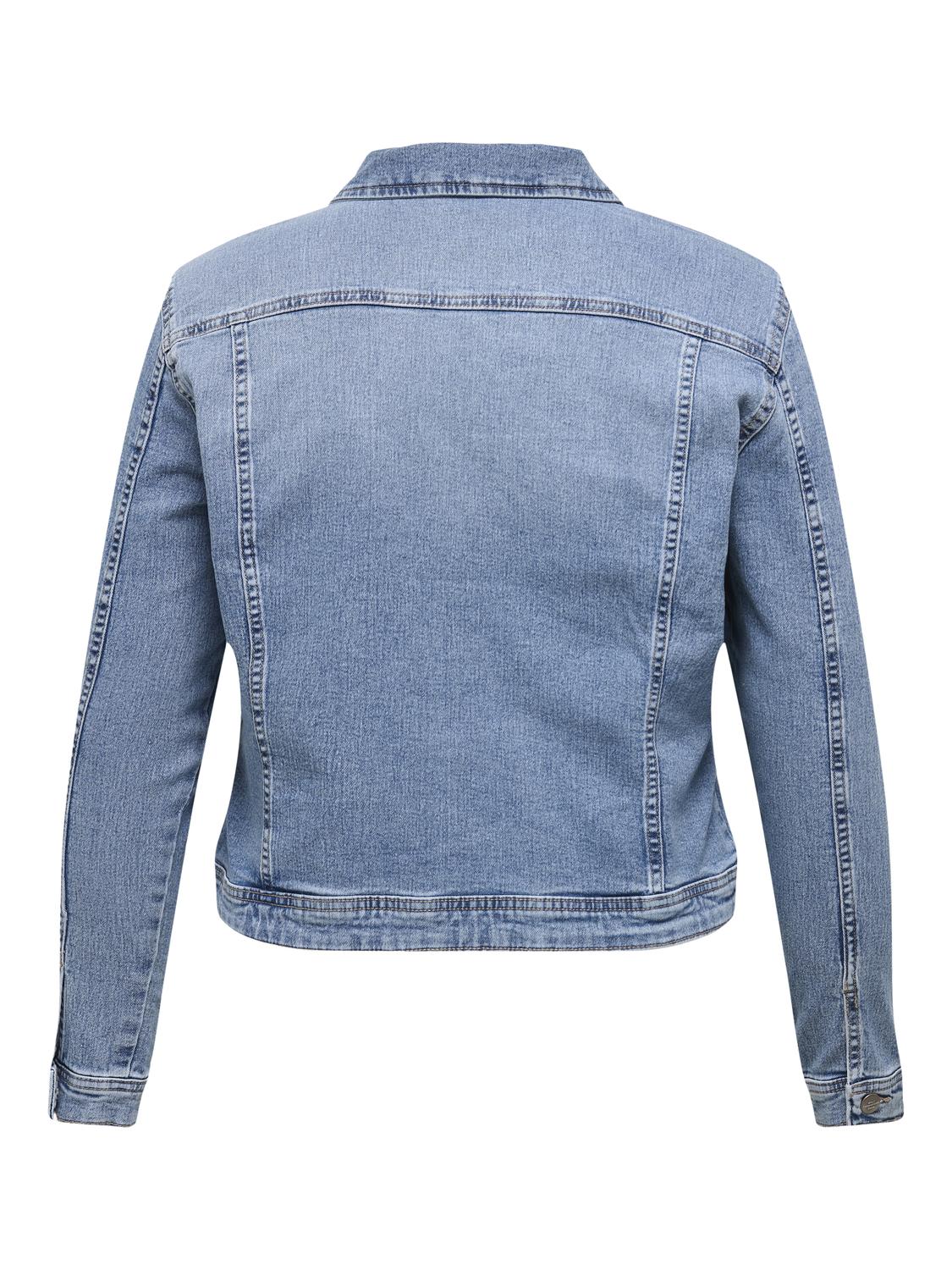 Carmakoma CARWESPA LS JACKET LIGHT BLUE DNM NOOS Blauw - OAK Fashion Noordwolde