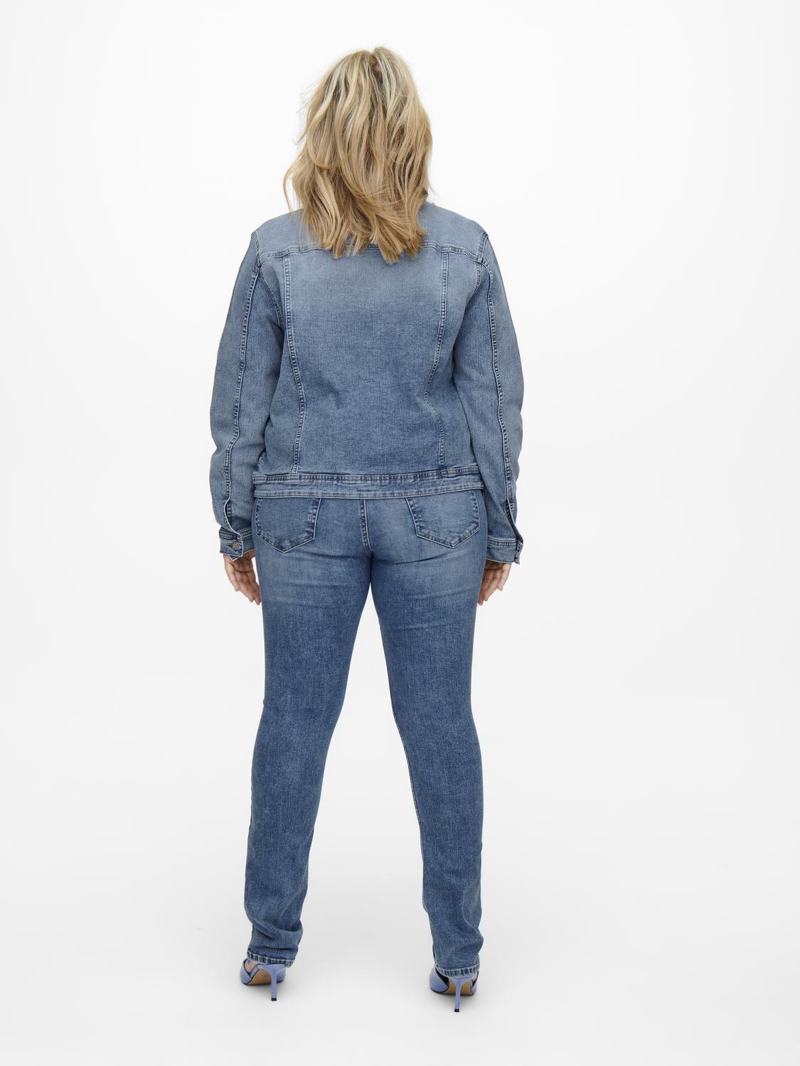 Carmakoma CARWESPA LS JACKET LIGHT BLUE DNM NOOS Blauw - OAK Fashion Noordwolde