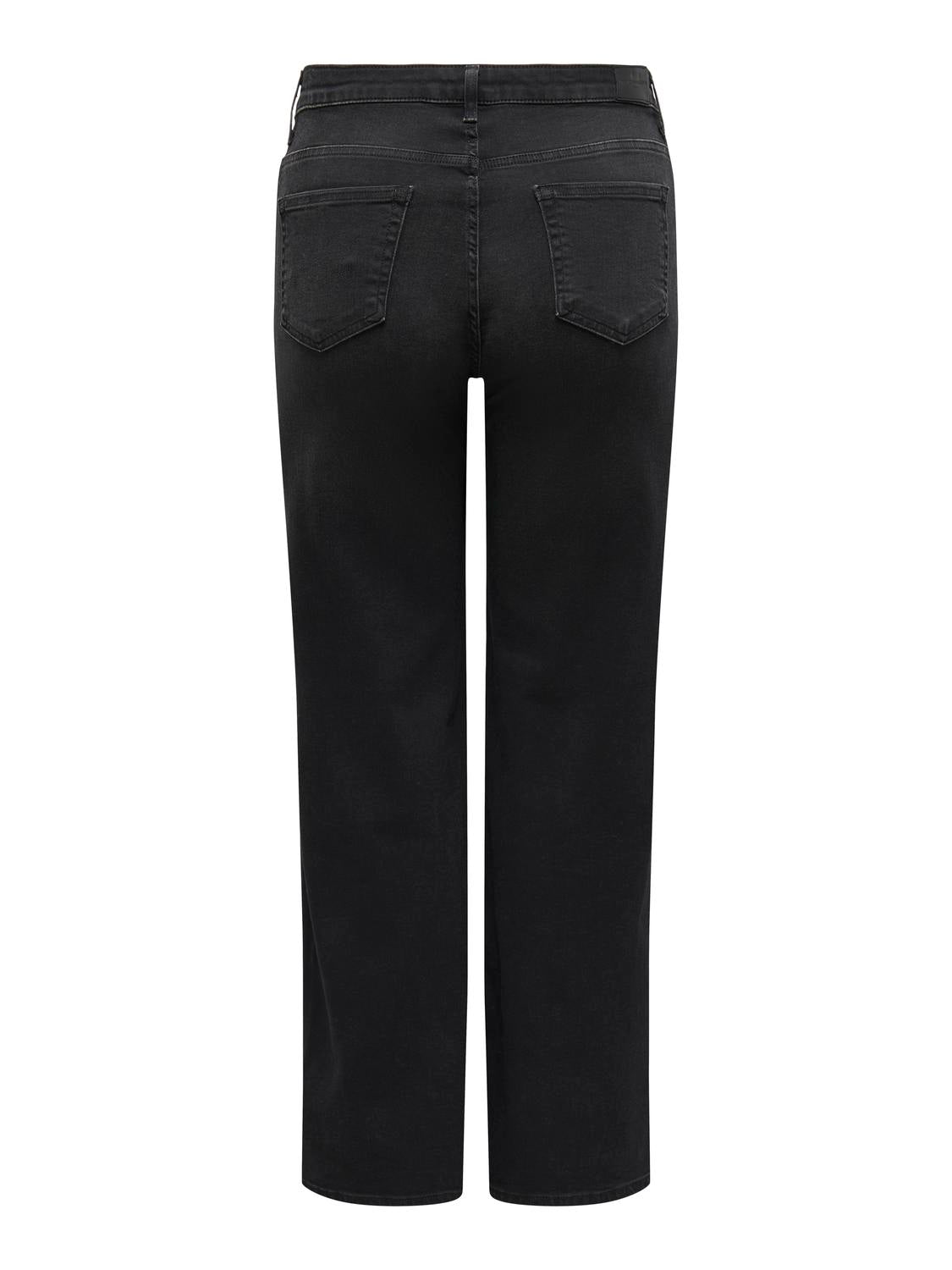 Carmakoma CARWILLY HW WIDE JEANS CRO1099 NOOS Zwart - OAK Fashion Noordwolde