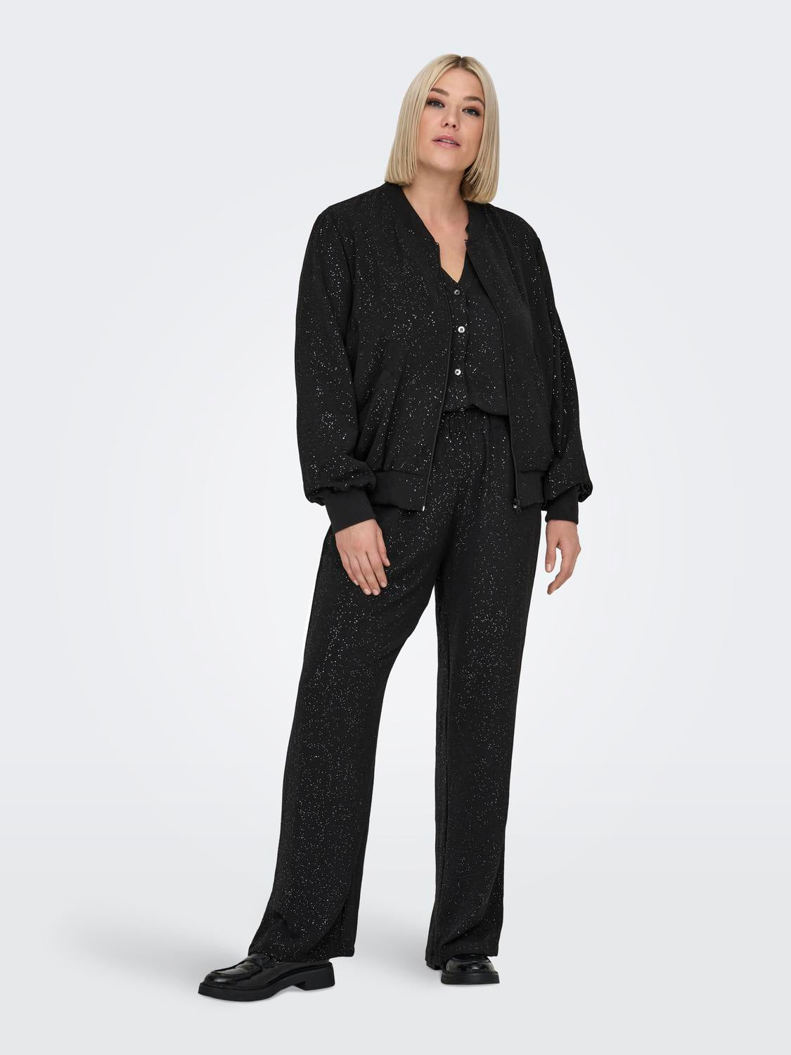 Carmakoma CARJOSEE METTA LIFE LS BOMBER WVN Zwart - OAK Fashion Noordwolde