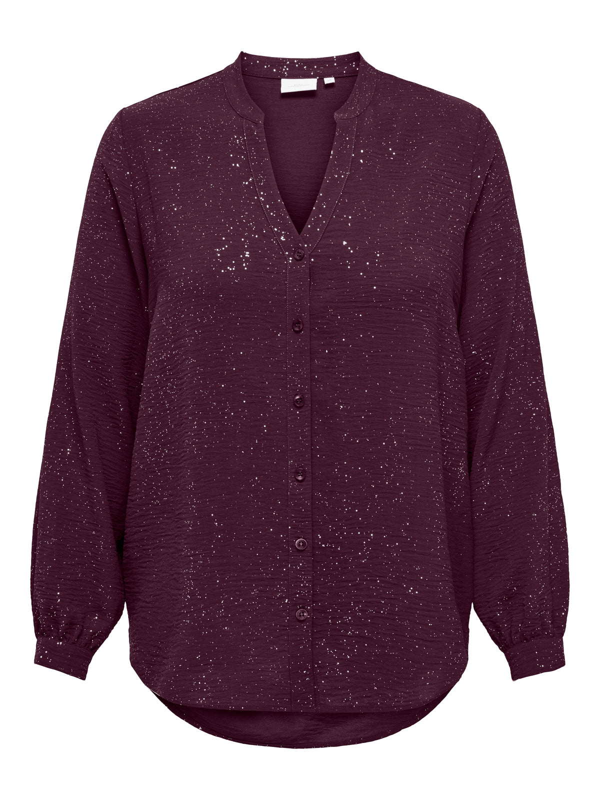 Carmakoma CARJOSEE METTA LIFE L/S V-NECK SHIRT WVN Paars - OAK Fashion Noordwolde