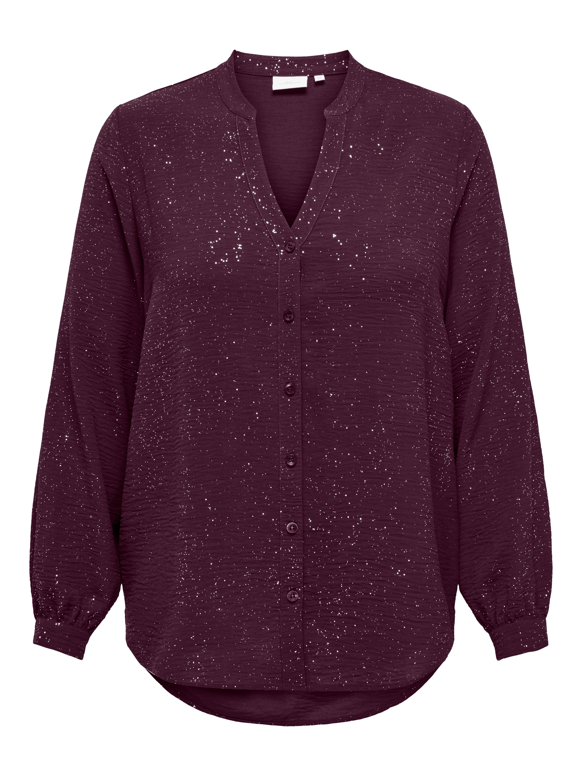 Carmakoma CARJOSEE METTA LIFE L/S V-NECK SHIRT WVN Paars - OAK Fashion Noordwolde