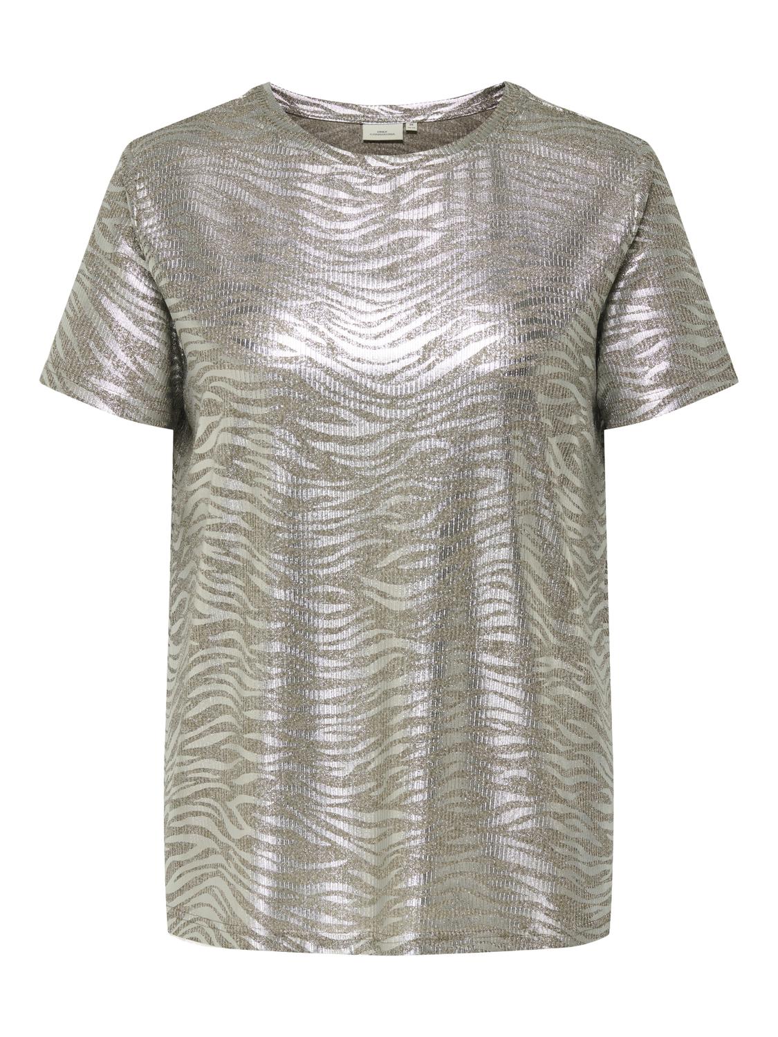 Carmakoma CARMIRINDA LIFE S/S O-NECK JRS Wit - OAK Fashion Noordwolde