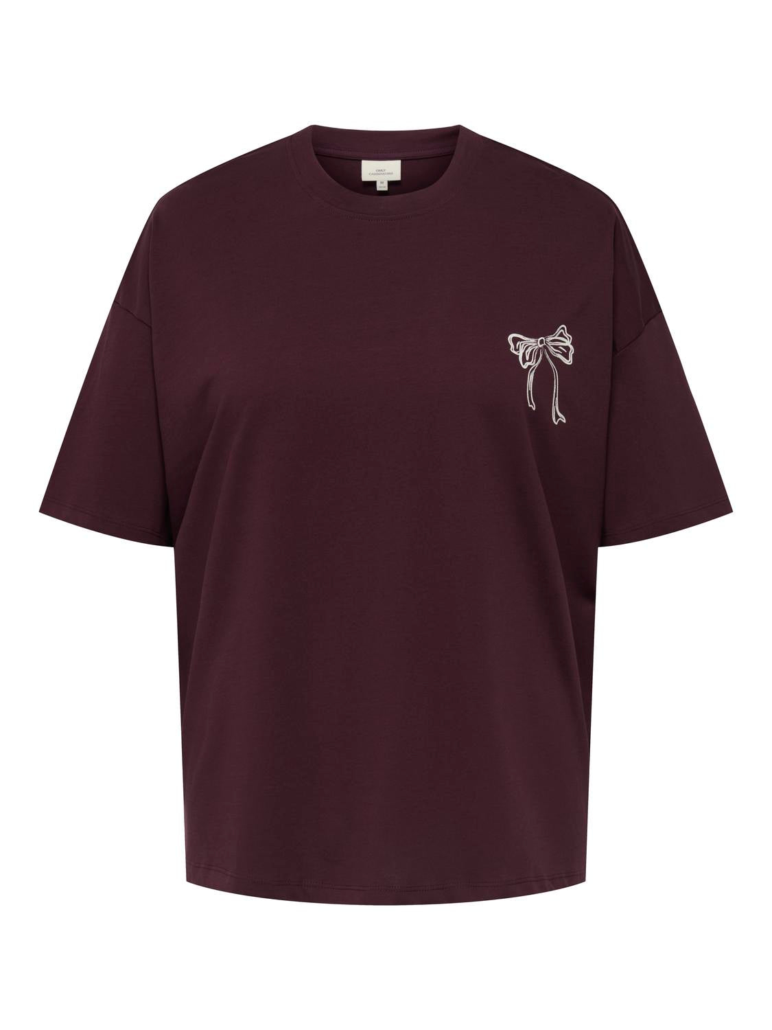 Carmakoma CARWINOVA LIFE S/S O-NECK LOOSE TEE JRS Paars - OAK Fashion Noordwolde