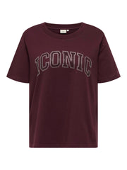 Carmakoma CARRIRI 2/4 O-NECK BOXY TEE JRS Paars - OAK Fashion Noordwolde