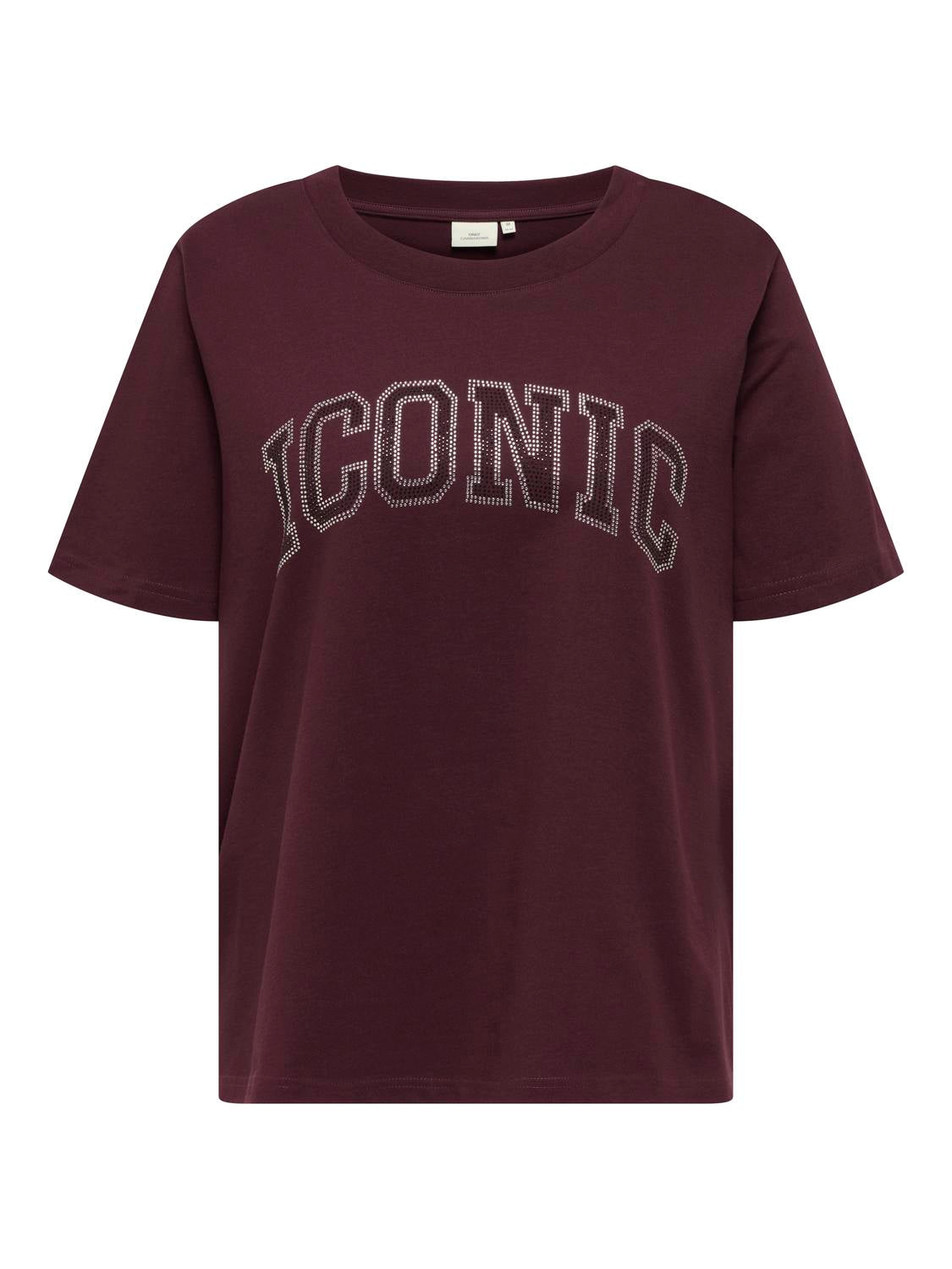 Carmakoma CARRIRI 2/4 O-NECK BOXY TEE JRS Paars - OAK Fashion Noordwolde