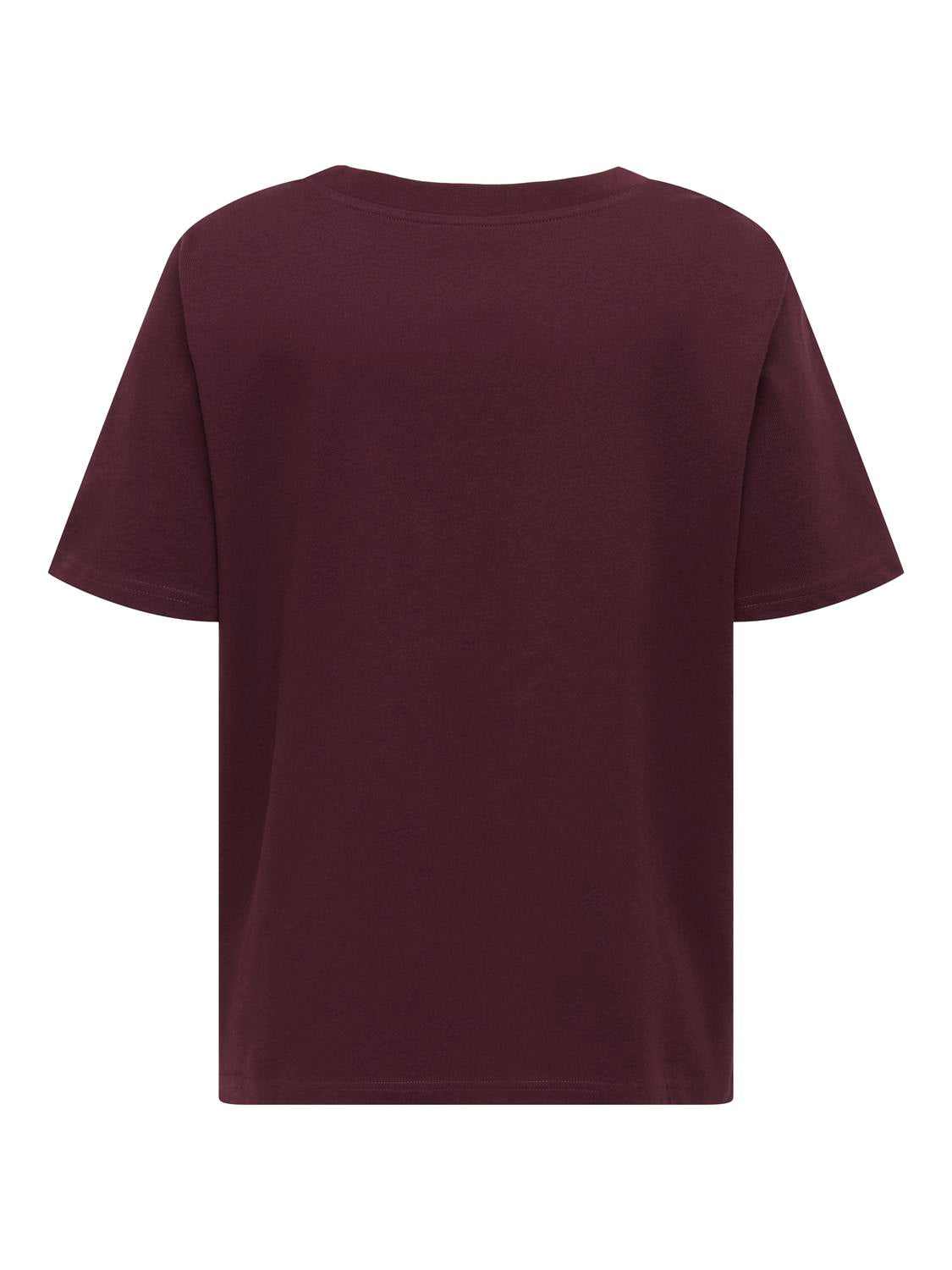 Carmakoma CARRIRI 2/4 O-NECK BOXY TEE JRS Paars - OAK Fashion Noordwolde