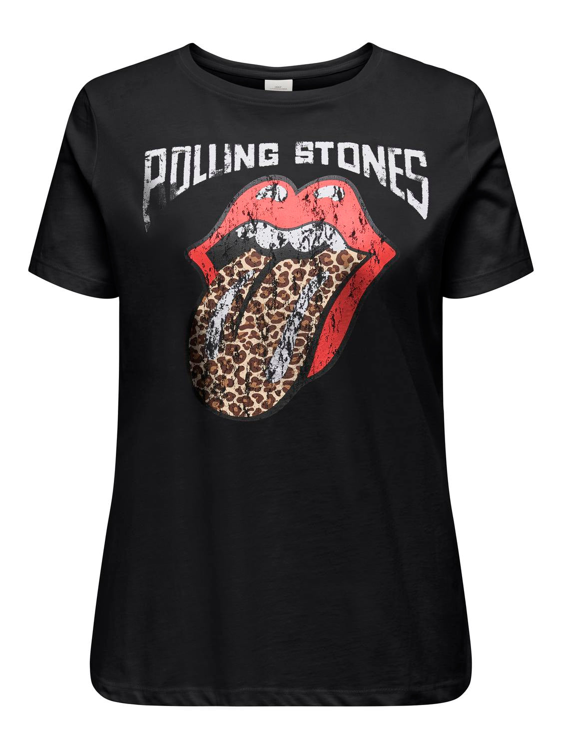 Carmakoma CARROLL LIFE SS O-NECK REG TEE LC JRS Zwart - OAK Fashion Noordwolde