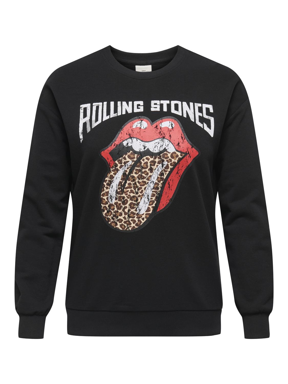 Carmakoma CARROLLI L/S O-NECK SWEAT LC JRS Zwart - OAK Fashion Noordwolde