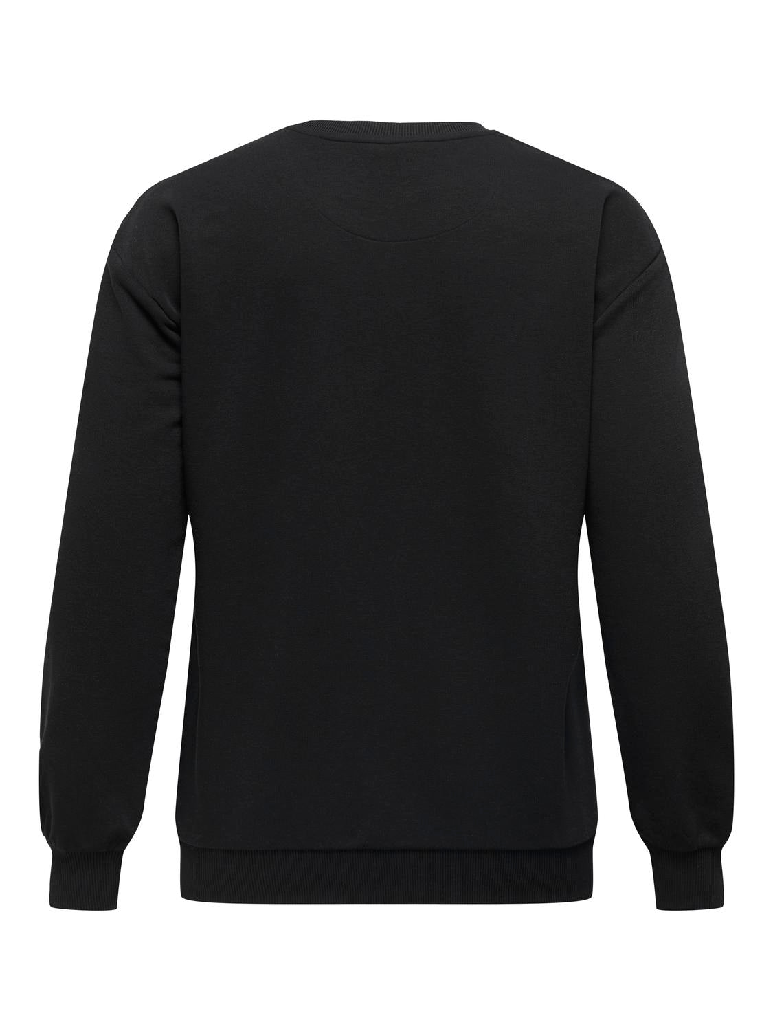 Carmakoma CARROLLI L/S O-NECK SWEAT LC JRS Zwart - OAK Fashion Noordwolde