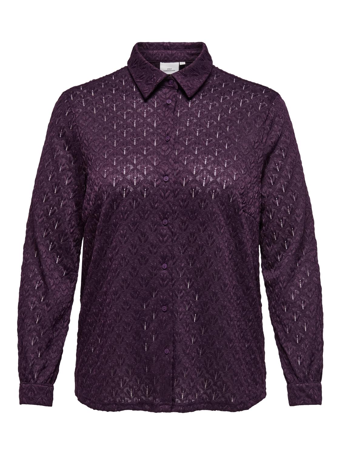 Carmakoma CARAUBREY L/S SHIRT JRS Paars - OAK Fashion Noordwolde