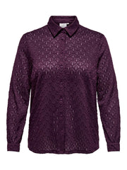 Carmakoma CARAUBREY L/S SHIRT JRS Paars - OAK Fashion Noordwolde