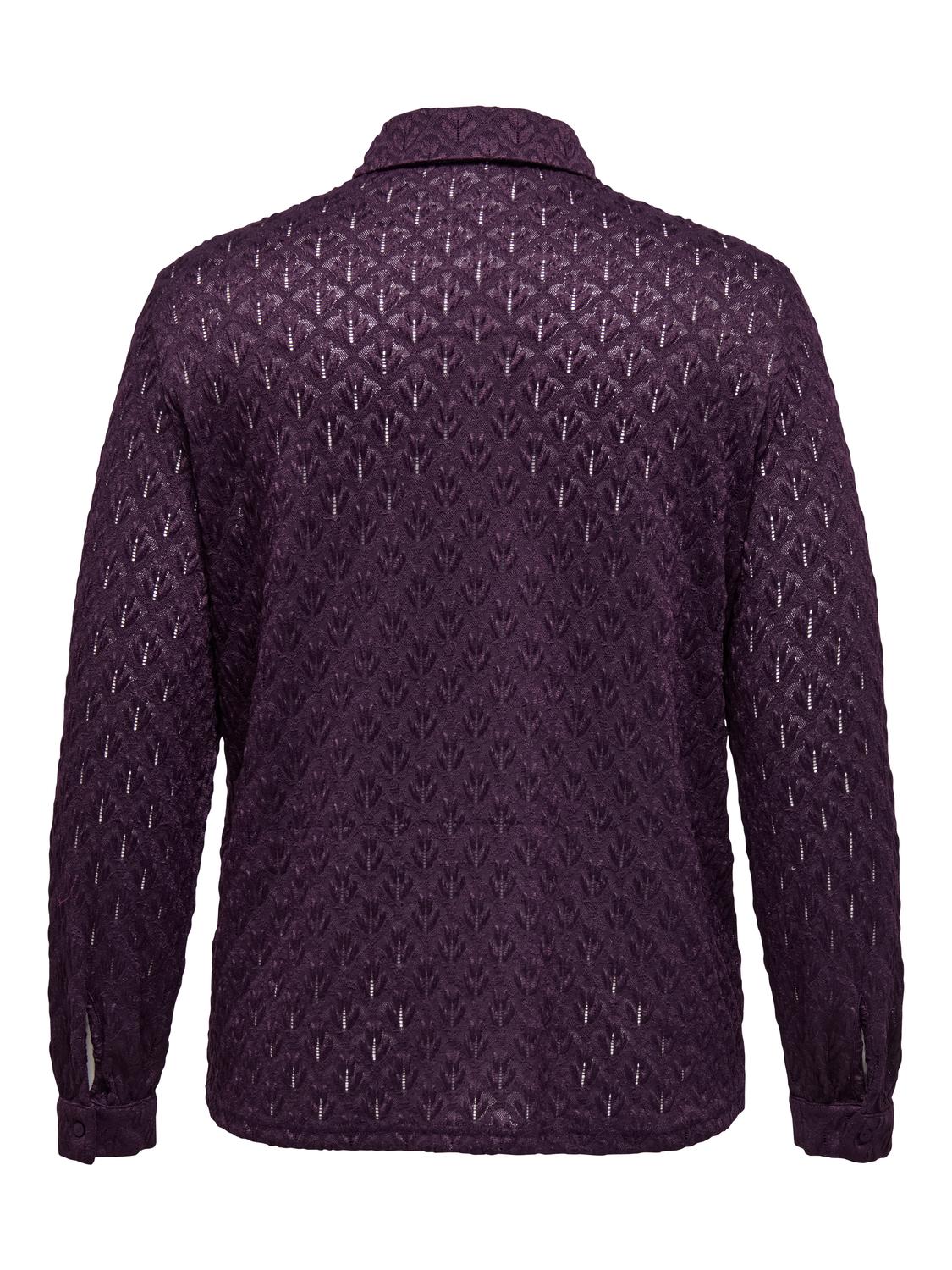 Carmakoma CARAUBREY L/S SHIRT JRS Paars - OAK Fashion Noordwolde