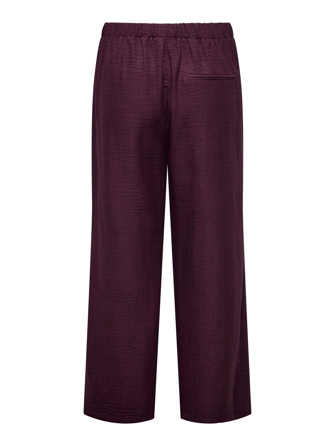 Carmakoma CARBAY STRAIGHT PANTS WVN BF Paars - OAK Fashion Noordwolde