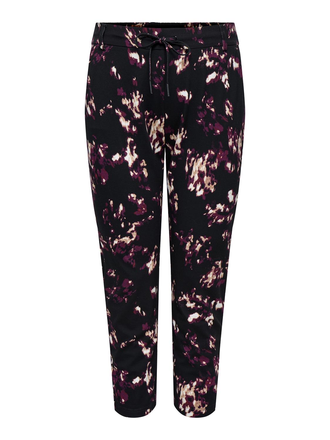 Carmakoma CARGOLDTRASH CLASSIC PANT NEW AOP PNT Zwart - OAK Fashion Noordwolde