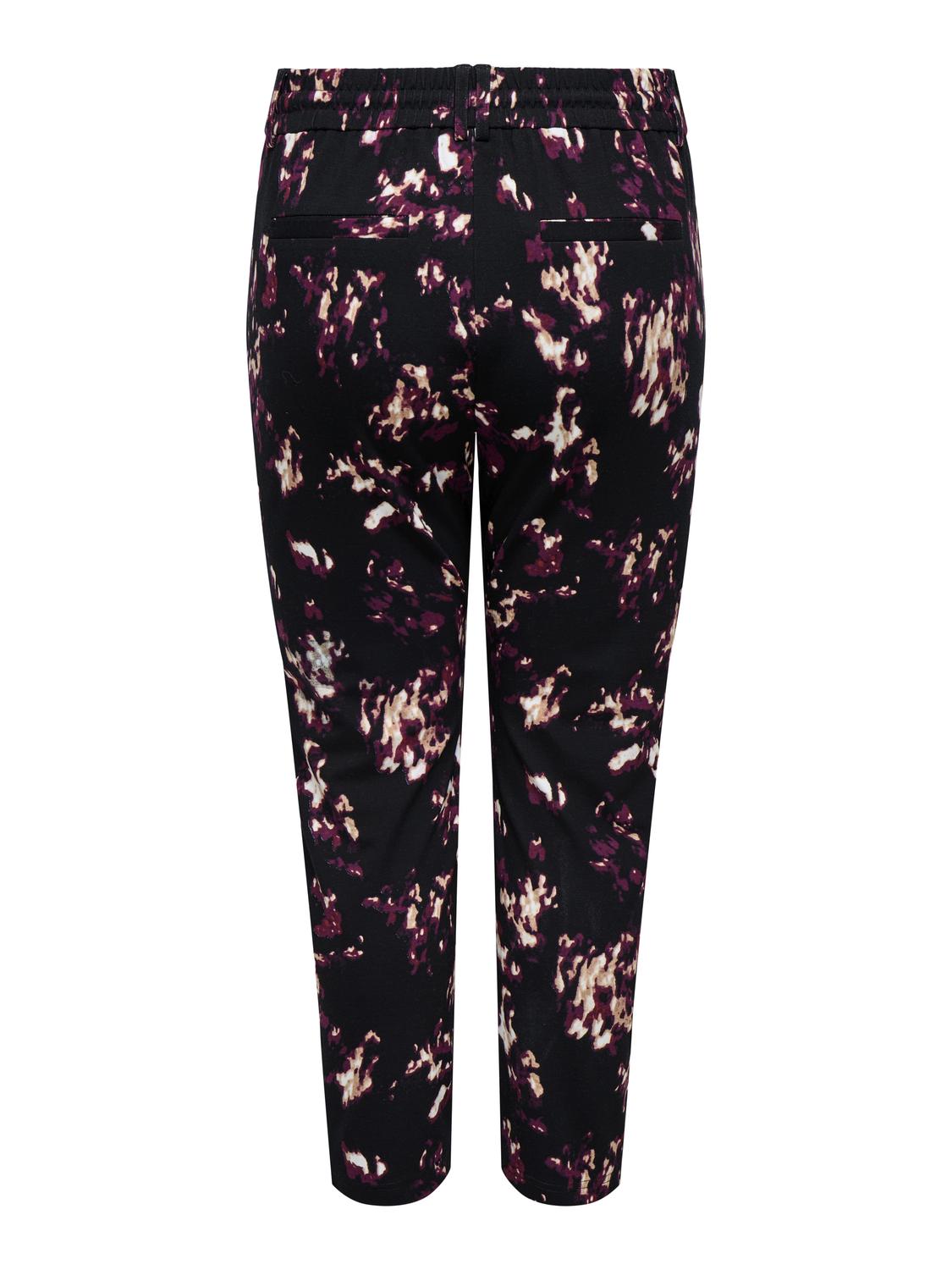 Carmakoma CARGOLDTRASH CLASSIC PANT NEW AOP PNT Zwart - OAK Fashion Noordwolde