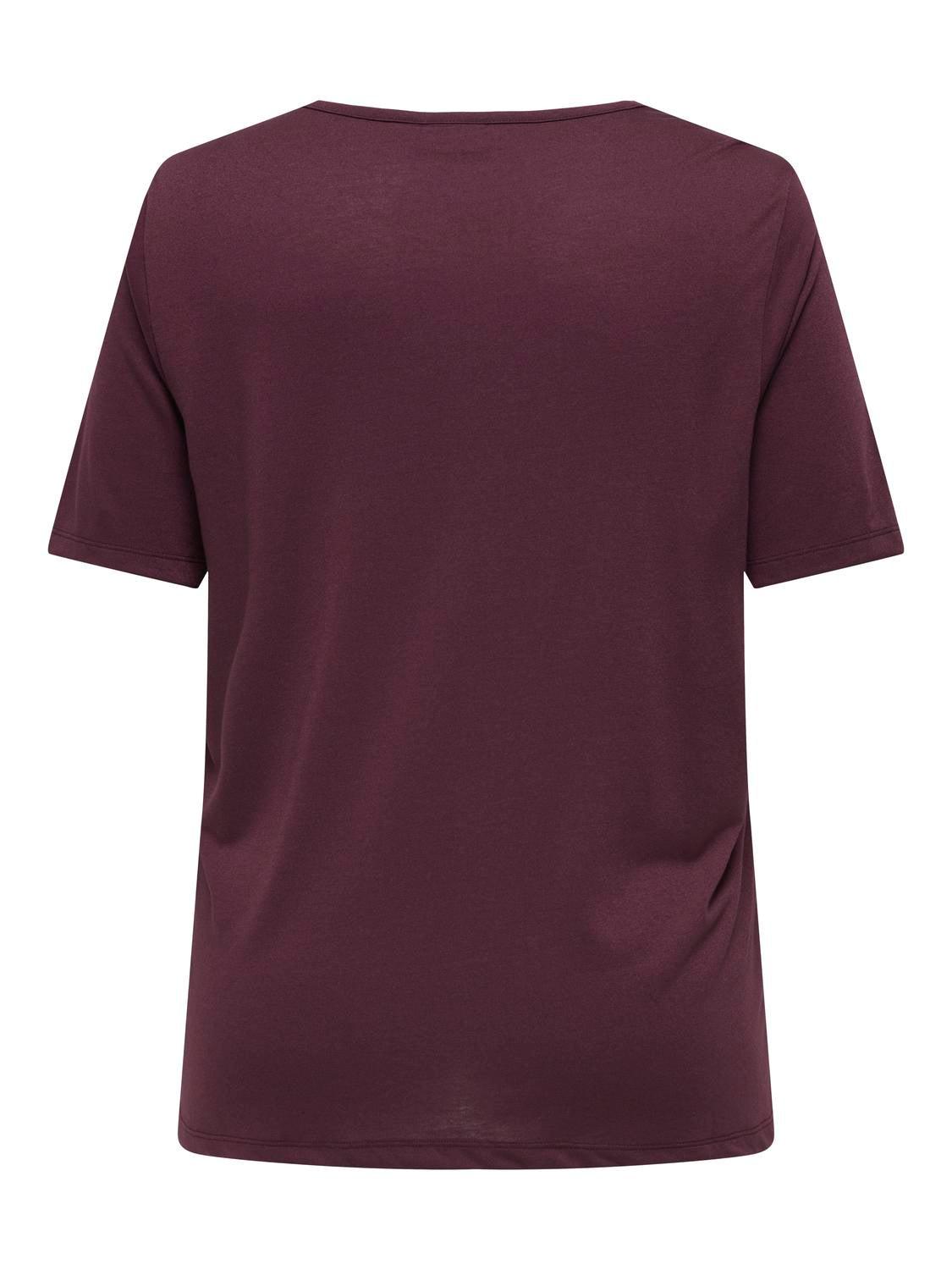 Carmakoma CARJULIA S/S O-NECK TEE JRS BF Paars - OAK Fashion Noordwolde