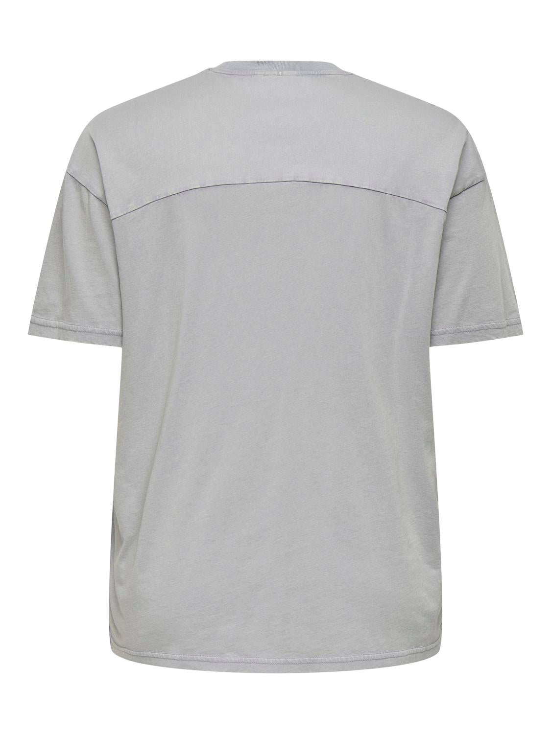 Carmakoma CARTICO LIFE SS RELAXED O-NECK TEE JRS Grijs - OAK Fashion Noordwolde