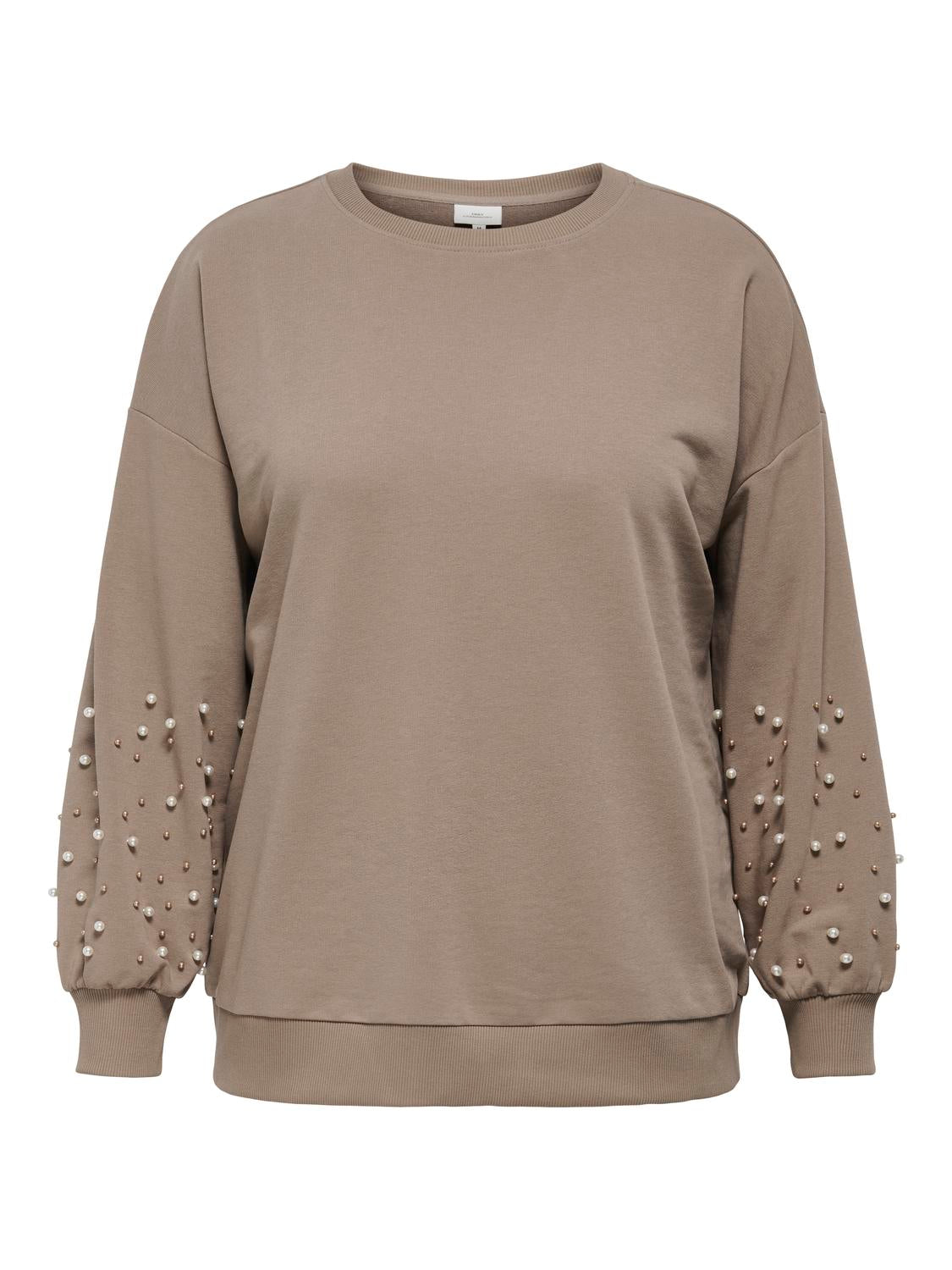 Carmakoma CARVIOLETTA SWEAT Bruin - OAK Fashion Noordwolde