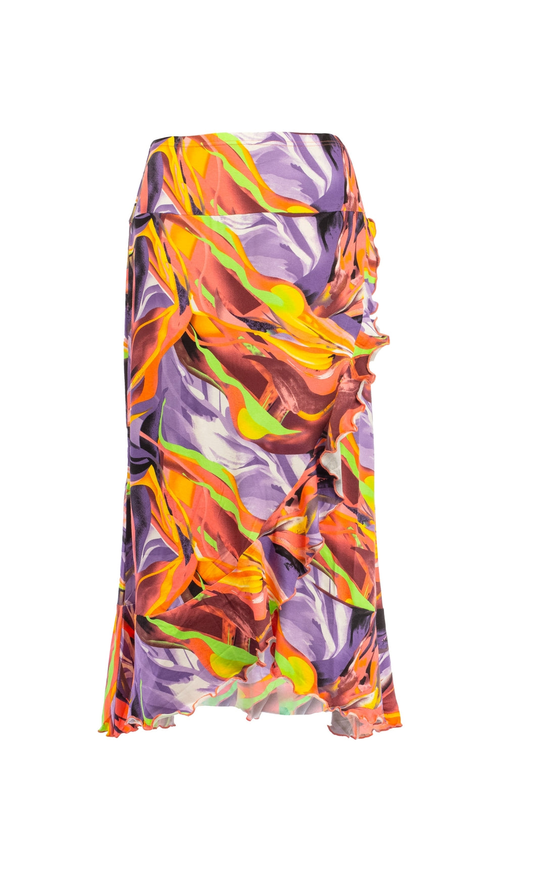 NED Vinkje Colored Psychedelic Tricot Groen - OAK Fashion Noordwolde