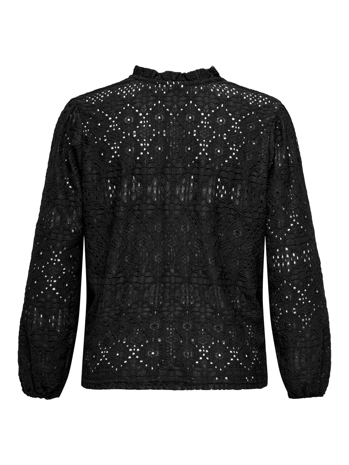 Carmakoma CARLUZIA L/S V-NECK BLOUSE JRS Zwart - OAK Fashion Noordwolde