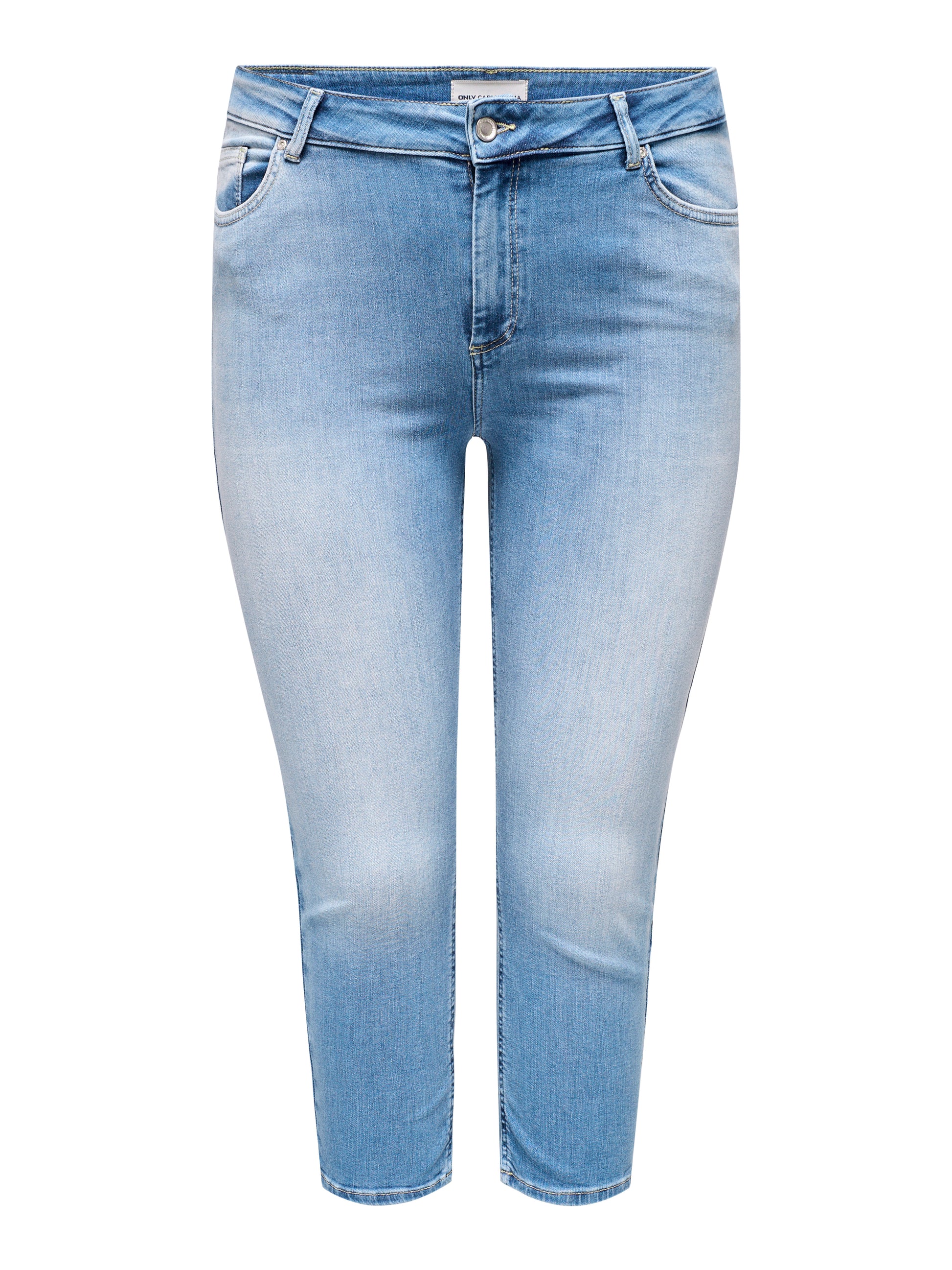 Carmakoma CARWILLY REG WAIST DNM CAPRI NOOS Blauw - OAK Fashion Noordwolde