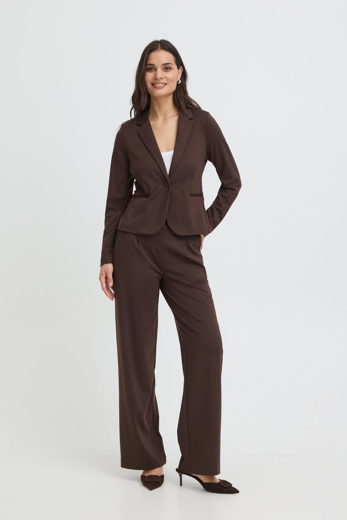 B. Young BYRIZETTA WIDE PANTS 2 Java - OAK Fashion Noordwolde