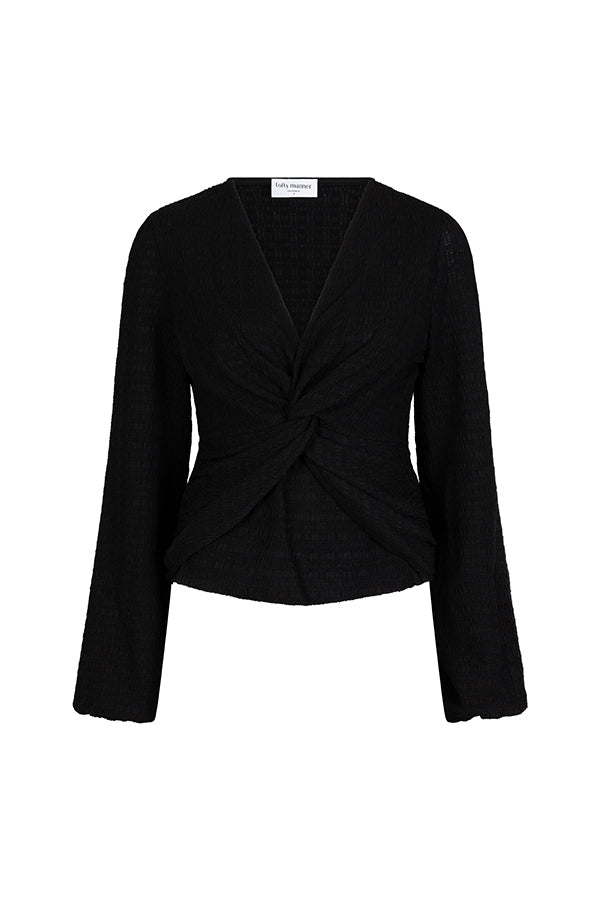 Lofty Manner Top Vera Zwart - OAK Fashion Noordwolde