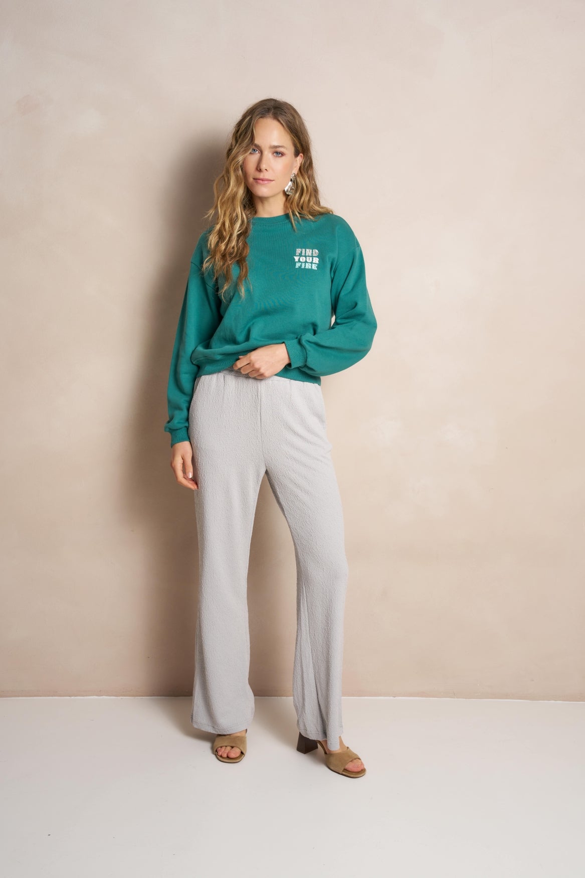 Lofty Manner Sweater Brinley Groen - OAK Fashion Noordwolde