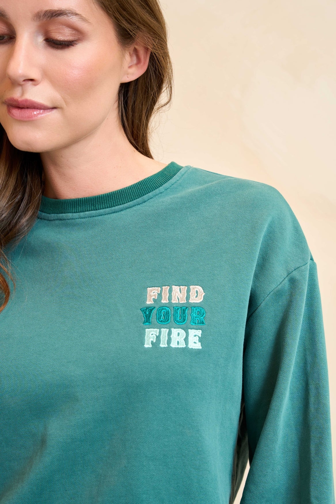 Lofty Manner Sweater Brinley Groen - OAK Fashion Noordwolde