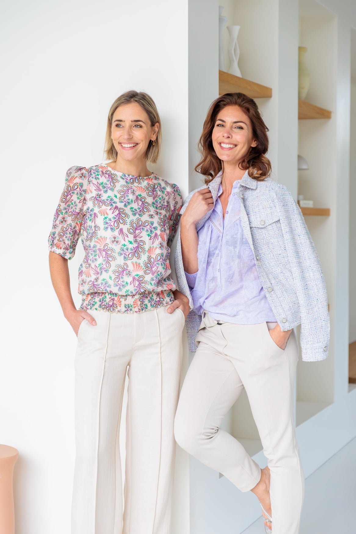 NED Pilazzo Twill Linnenlook Bruin - OAK Fashion Noordwolde