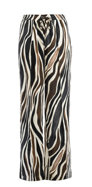 NED Yura Brown Zebra Print Woven Bruin - OAK Fashion Noordwolde