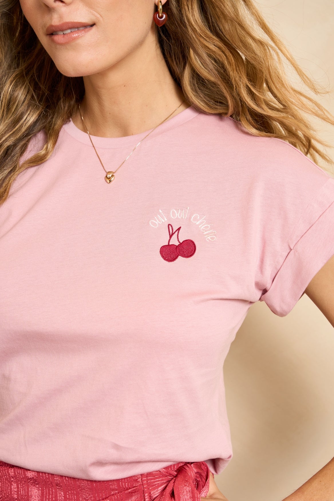 Lofty Manner T-shirt Nyella Roze - OAK Fashion Noordwolde