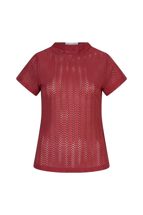 Lofty Manner Top Isley Rood - OAK Fashion Noordwolde